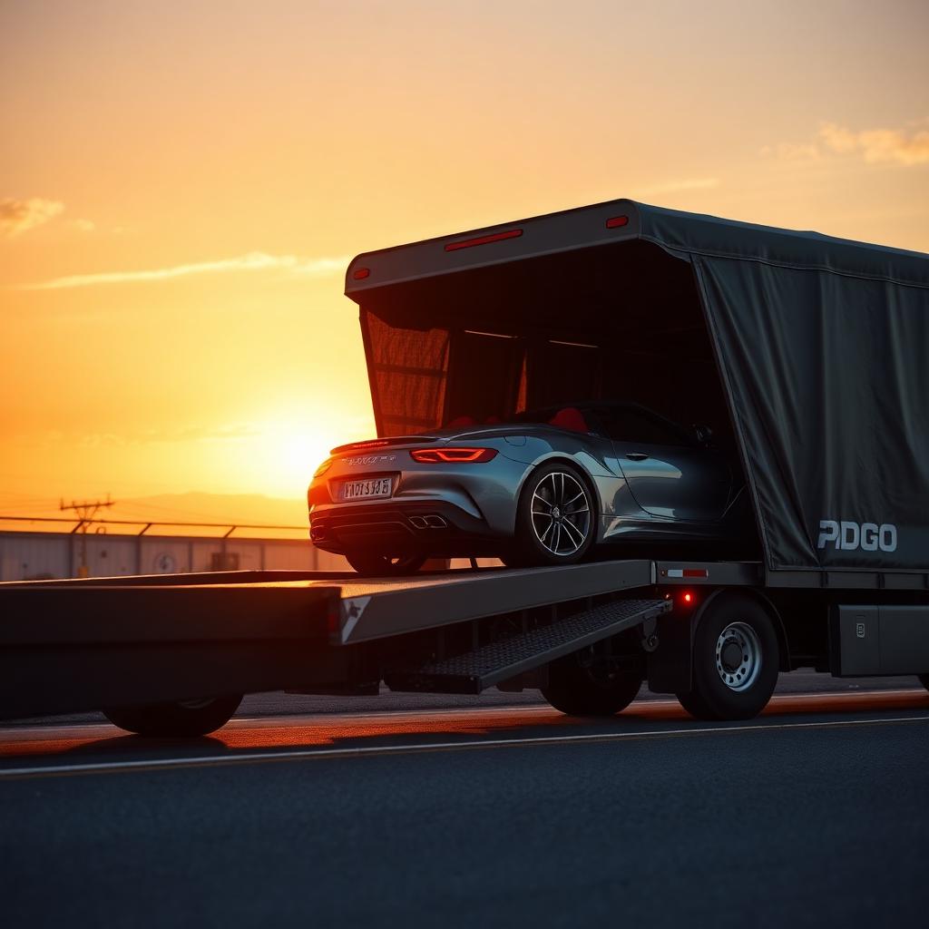Car being loaded onto carrier